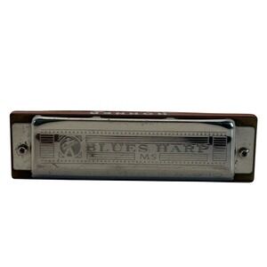 VTG Hohner Blues Harp MS Harmonica Key‎ F Wood Comb Made in Germany 10 Hole